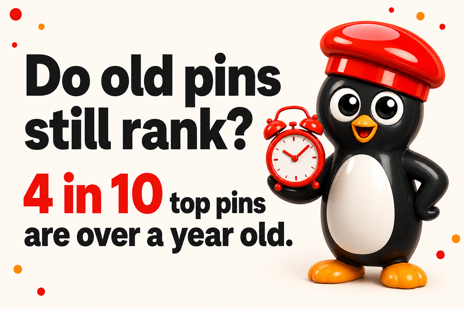 Do old pins still rank? 4 in 10 top pins are over a year old.
